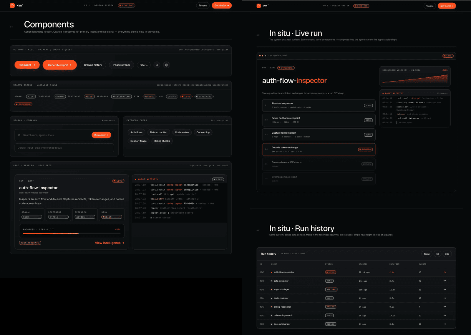Kyn design system components